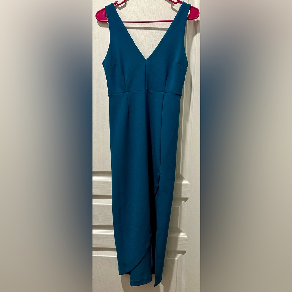 Abercrombie & Fitch Sleeveless Faux Wrap Tulip Midi Dress Best Dress Collection